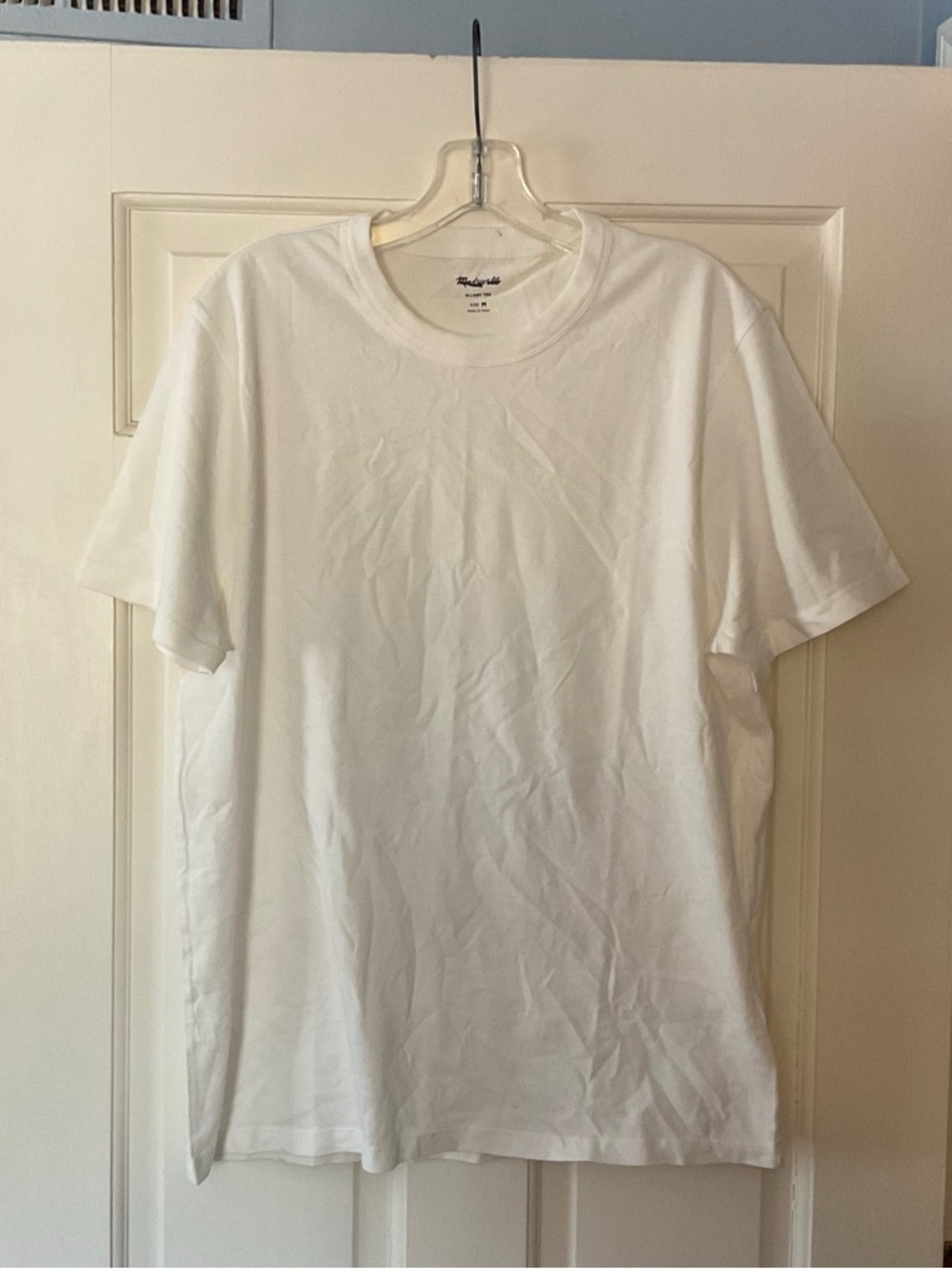 Madewell Garment-Dyed Allday Crewneck Tee Soft White Men’s Size M NWT